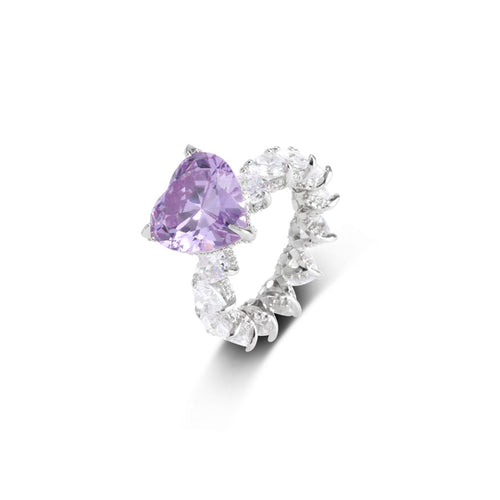 Lavender Wife Me Up Ring (Silver)